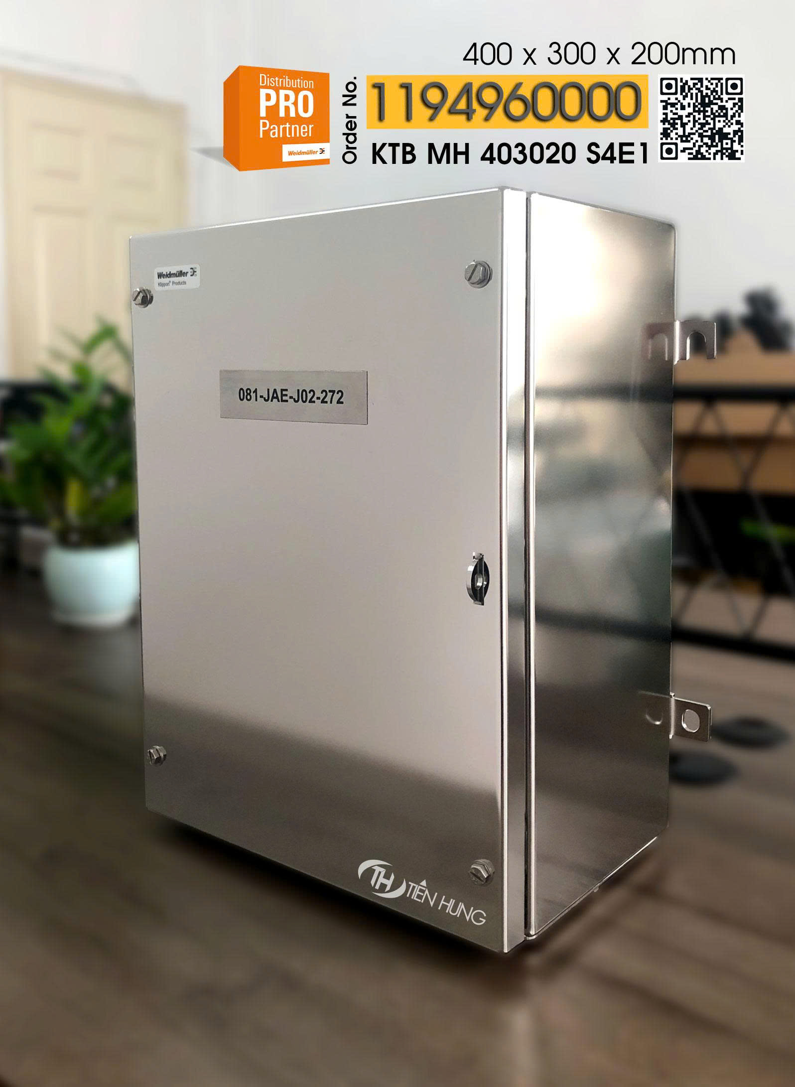 Tủ điện chống cháy nổ Weidmuller KTB MH 403020 S4E1 – 1194960000 (Kích thước 400 × 300 × 200 mm)